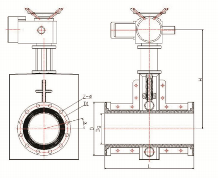 新結(jié)構(gòu)閥體電動(dòng)膠管閥結(jié)構(gòu)示意圖